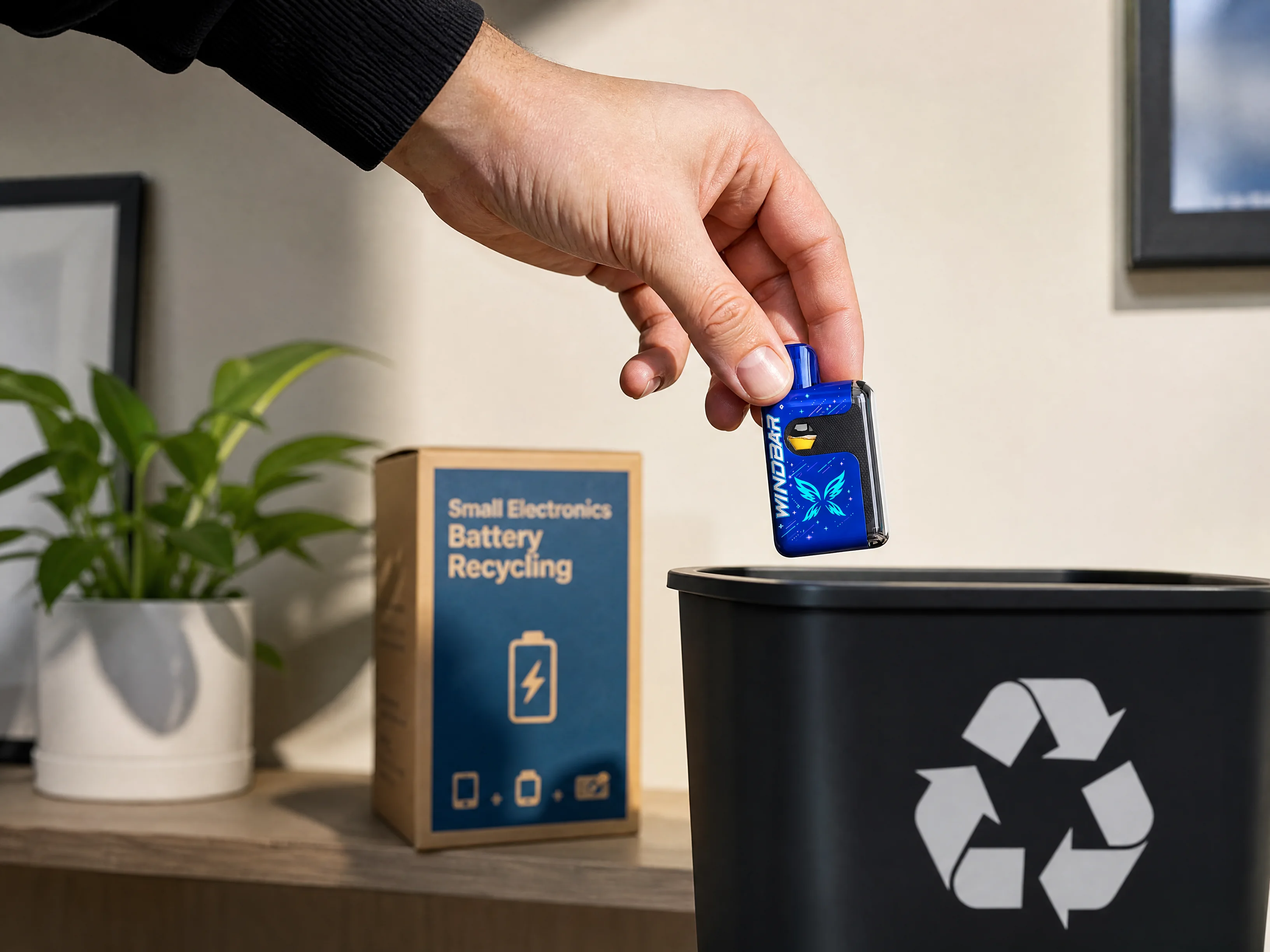 Placing a WINDBAR SPECTRUM in electronics recycling, adults 21+