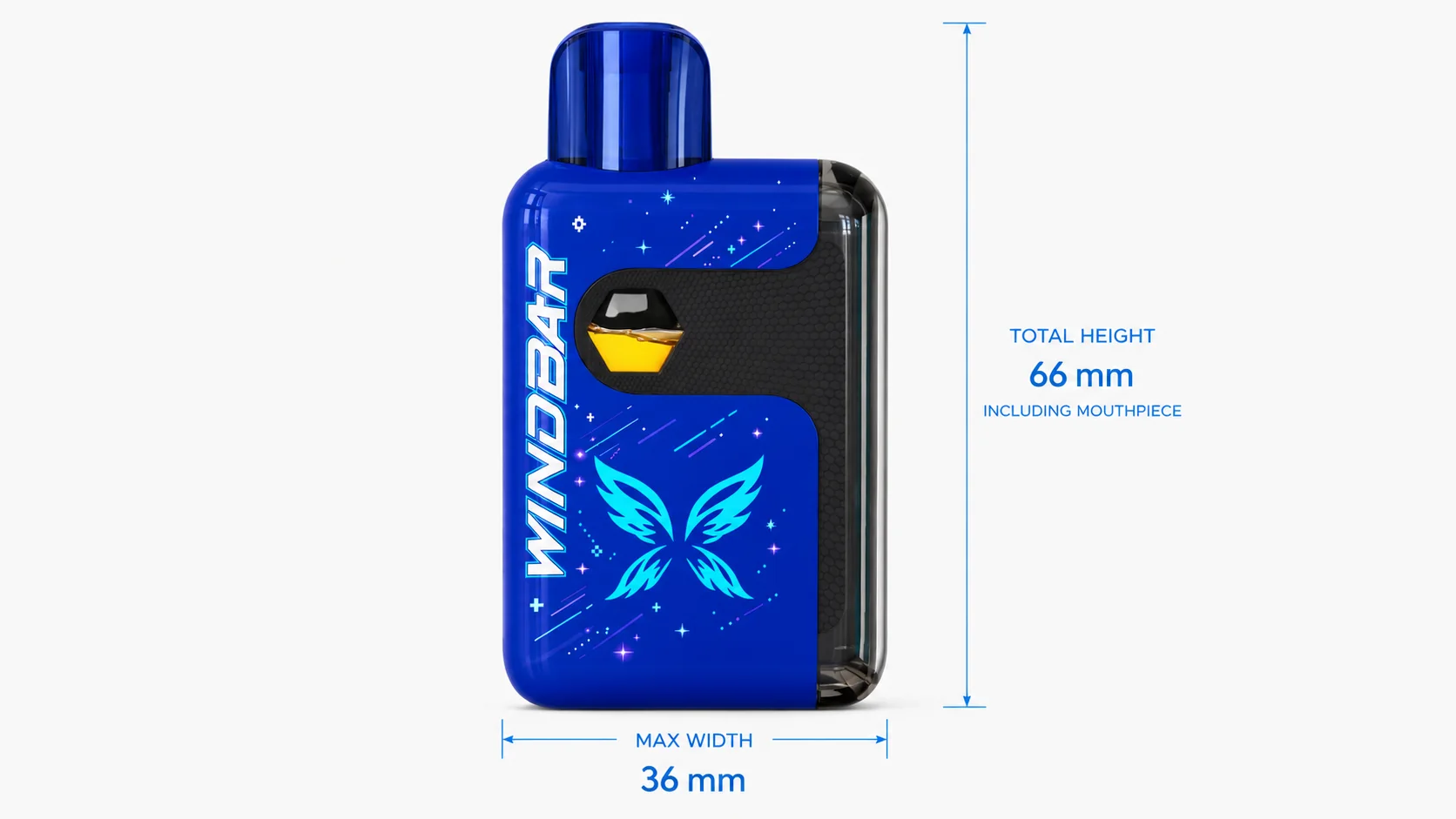 WINDBAR SPECTRUM 66 by 36 mm dimension plate, adults 21+
