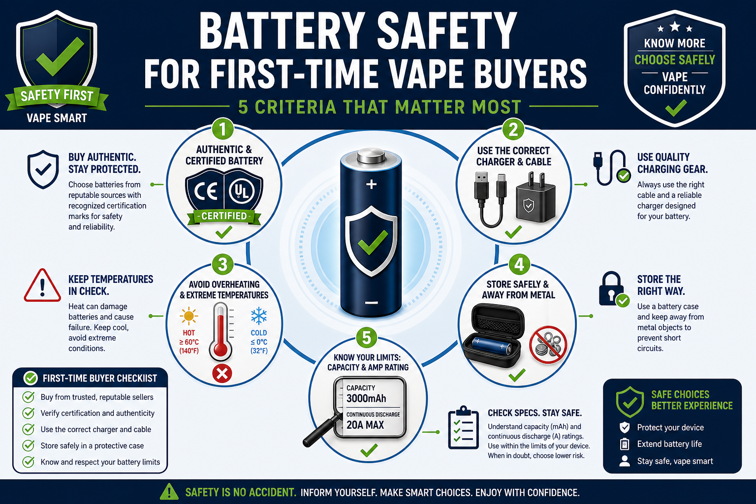 Battery Safety for First-Time Vape Buyers: 5 Criteria That Matter Most