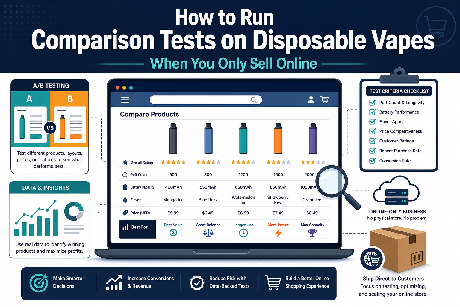 How to Run Comparison Tests on Disposable Vapes When You Only Sell Online