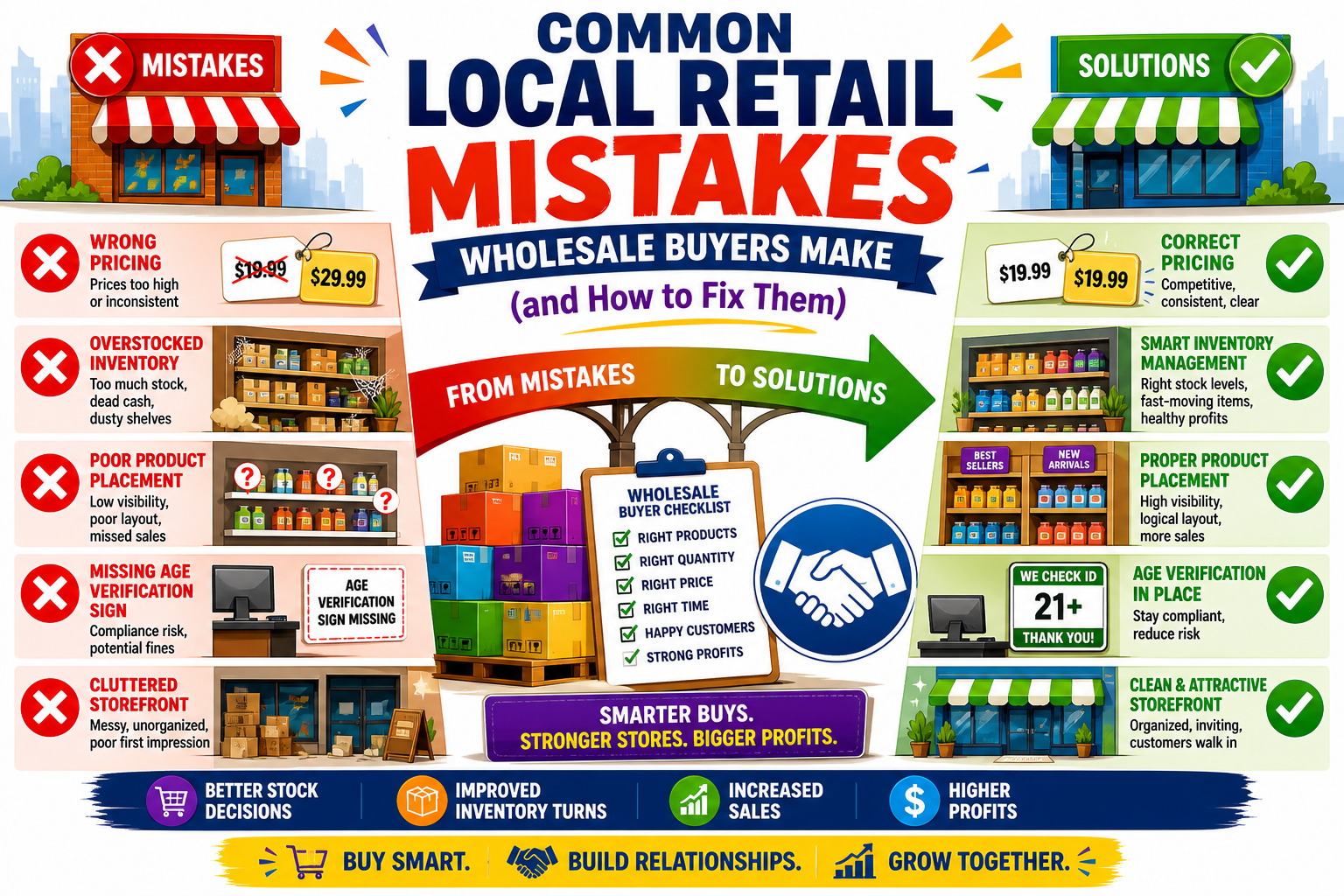 Common Local Retail Mistakes Wholesale Buyers Make (and How to Fix Them)
