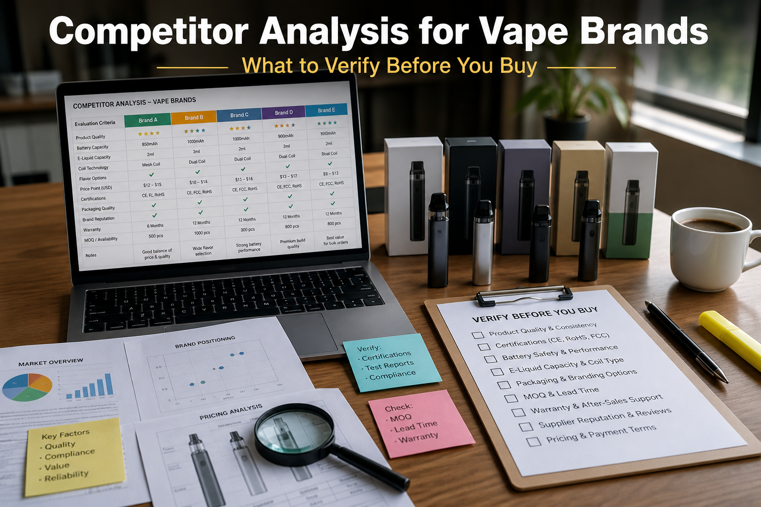 Competitor Analysis for Vape Brands: What to Verify Before You Buy