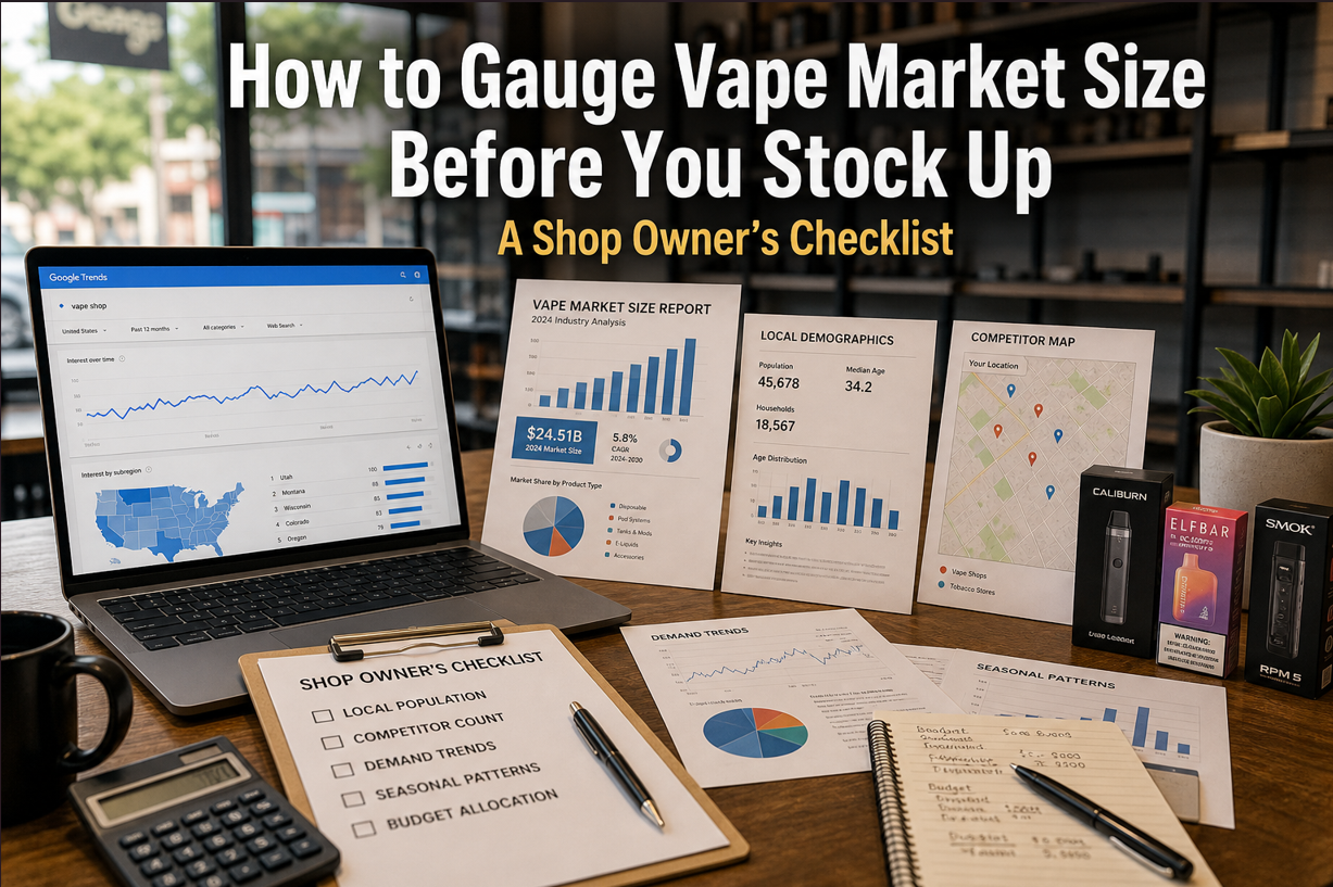 How to Gauge Vape Market Size Before You Stock Up: A Shop Owner's Checklist